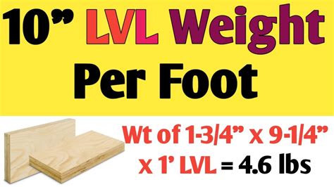 lvl weight per metre.